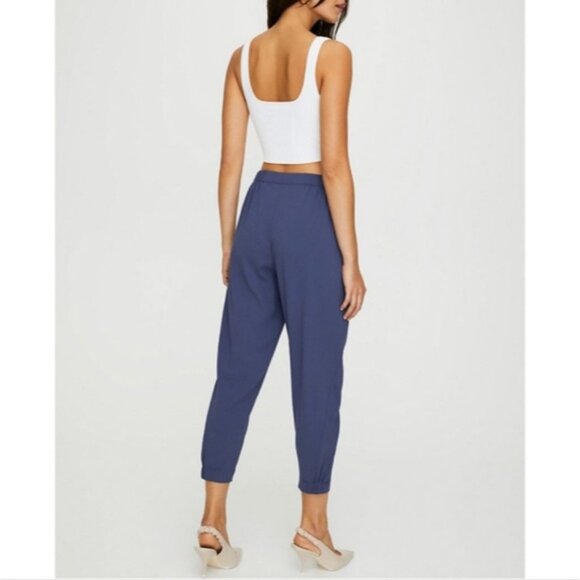 Aritzia Babaton Dexter Japanese Fabric Dress Pants Slacks Marine Blue S - Picture 3 of 10